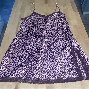 Victoria’s Secret Cheetah Print Satin Slip Dress Sz Medium